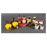 (7) Sets Black Americana Salt Pepper Shakers