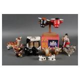 (9) Vintage Bull Cow Salt and Pepper Shakers