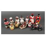 (8) Sets Black Americana Salt Pepper Shakers
