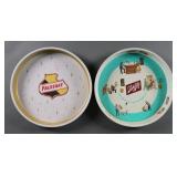 Falstaff & Schlitz Beer Round Serving Trays