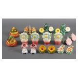 (10) Vintage Floral Salt Pepper Shaker Sets