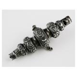 Sterling Antique Baby Rattle Teether