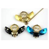 (3) Jufrex Coccinelle Pendant Beetle Watches