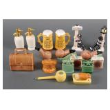 (10) Alcohol Tobacco Theme Salt Pepper Shakers