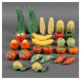 (13) Vegetable Fruit Salt and Pepper Shaker Sets