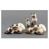 (3) Ceramic Arts Studios Siamese Cats Shakers Sets