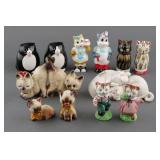 (7) Vintage Cat Salt and Pepper Shaker Sets