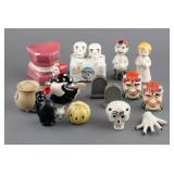 (8) Vintage Halloween Macabre Salt Pepper Shakers