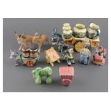(6) Vintage Mule Donkey Salt Pepper Shakers