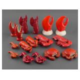 (8) Vintage Lobster Crab Salt Pepper Shakers