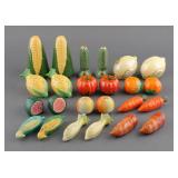 (12) Vegetable Fruit Salt and Pepper Shaker Sets