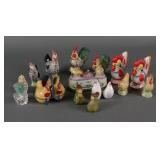 (9) Vintage Rooster Hen Salt and Pepper Shakers