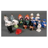 (8) Vintage Uniformed Figures Salt Pepper Shakers