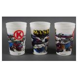 (3) 1986 M.A.S.K. Glow-in-the-Dark Tumblers