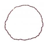 14K and Garnet Beaded Necklace