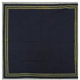 Military Style Square Blanket w/ Stripe Border
