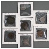 (7) 19th Century US Coins