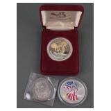 3pc 1oz .999 Silver Coin & Round Lot