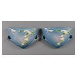 Pr Snowberry Ceramic Roseville Wall Pockets IWP-8