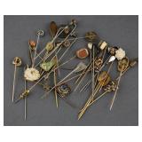 (37) Antique Hatpins Some Sterling Silver