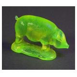 Vintage Summit Uranium Vaseline Glass Pig