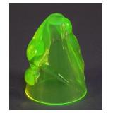 Vintage Uranium Vaseline Glass Bottoms Up Cup