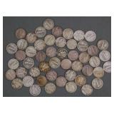 (50) Silver Dimes Mercury & Roosevelt