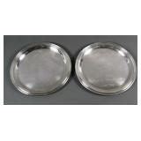 (2) Anheuser Busch Silver Plate August Busch Jr