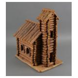 Vintage Folk Art Log Cathedral Church