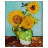 Studio Van Gogh Three Sunflowers Canvas Print
