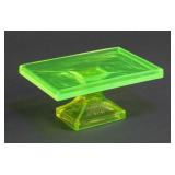 Clarks Teaberry Gum Advertising Uranium Glass