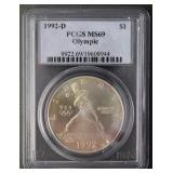 1992-D $1 Olympic Baseball PCGS MS69