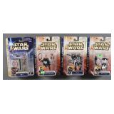 (4) Star Wars Saga 2003 Action Figures MOC