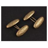 Antique 9K 375 Yellow Gold Cufflinks