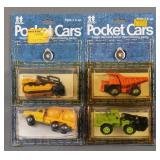 (4) Vintage TOMY Diecast Pocket Cars MOC