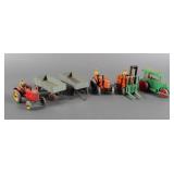 (6) Dinky Meccano Tractors, Trailers, Forklift