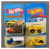 (4) Vintage Hot Wheels Diecast Trucks MOC 1980s