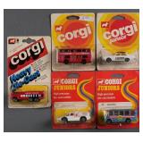 (5) Vintage Corgi Diecast Cars MOC