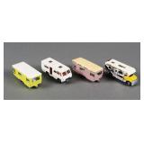 (4) Lesney Matchbox Diecast Trailers RV Trucks