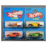 (2) Vtg Hot Wheels 2-Pak Diecast Cars MOC 1981
