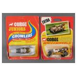 (2) Corgi Juniors MOC Whizz Wheels, Growlers