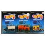 (3) Hot Wheels Workhouses Diecast Cars MOC 1988