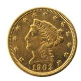 1903 U.S. Gold Quarter Eagle $2.50 Coin