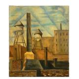 EMIL GANSO New York Skyline WPA Era O/C