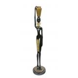 HAGENAUER Bronze Ndebele African Woman Statue