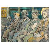 MORTIMER BORNE Transportation Scene Ptg