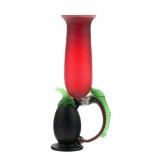 ROBERT LEVIN Art Glass Eggplant Goblet