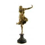COLINET Art Deco French Bronze Dancer Sculpture