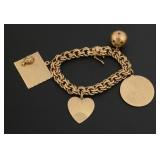 14k Gold Vintage Charm Bracelet