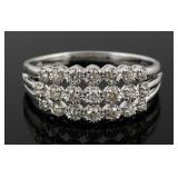 18K White Gold Diamond Band Ring